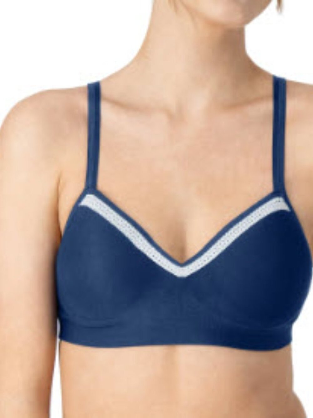 Hanes Navy Comfort Flex Fit Wire-Free Bra